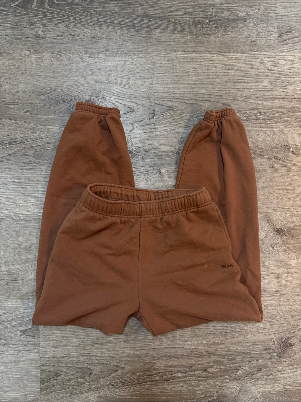 Aritzia TNA Chestnut Brown fleece Jogger Sweatpants